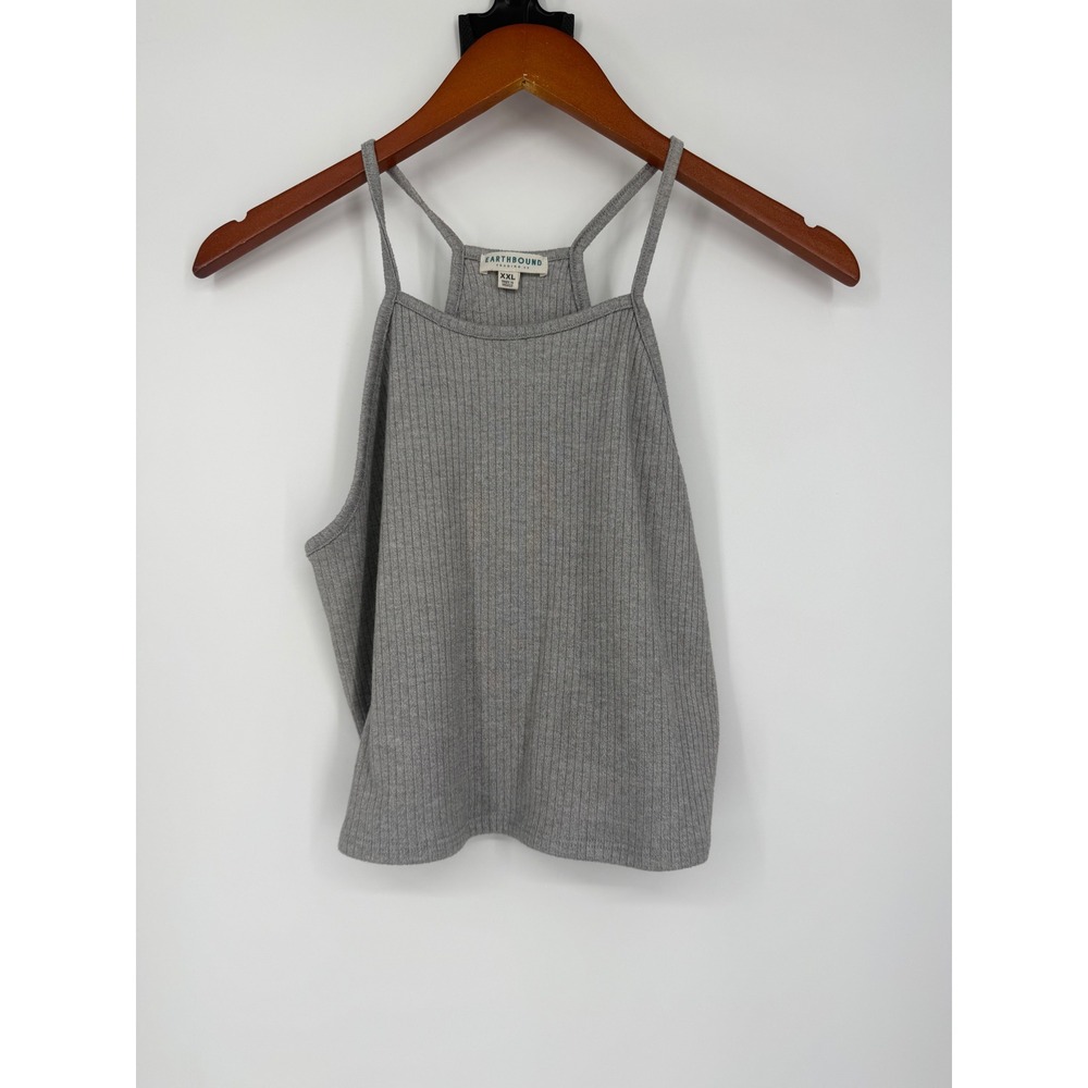 Earthbound Trading Co Womens Tank Top XXL Ribbed Boho Hippie Casual Festival